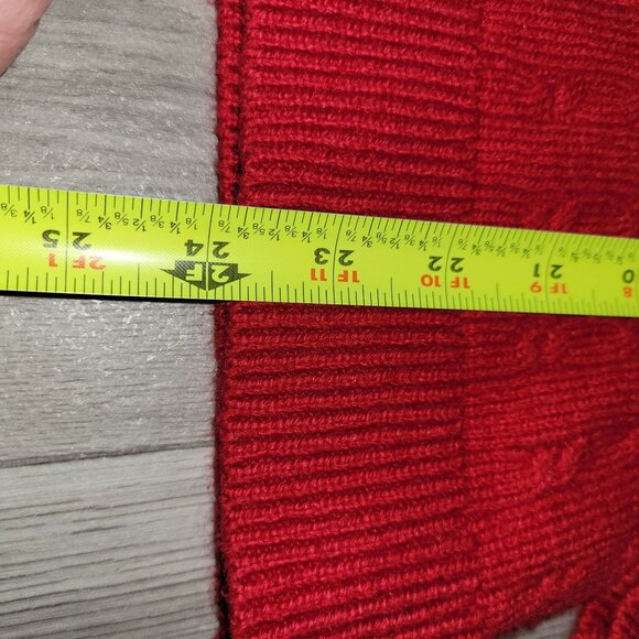 Talbots Cable Knit Red Sweater With Button Detail M - Picture 7 of 7